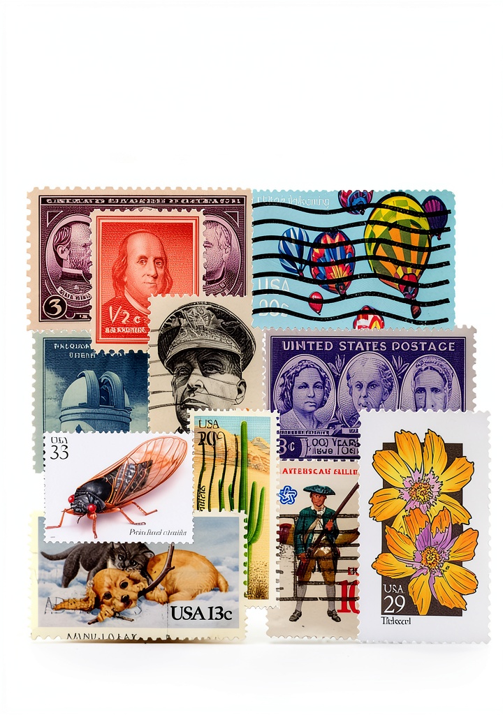 'Antique stamp collection guide displayed on a Kindle device'