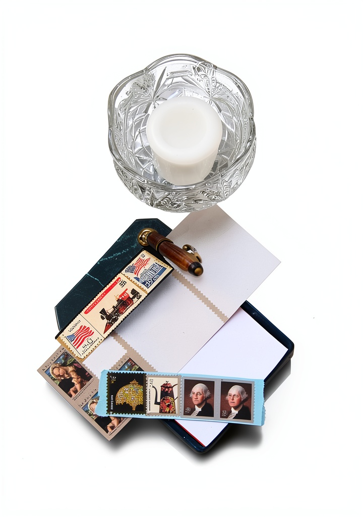 'Antique stamp collection displayed in the Kindle book'