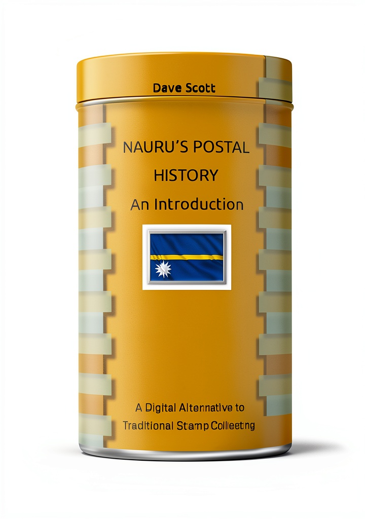 Nauru Postal History Book English Edition Collectible Stamps displayed on a tablet screen