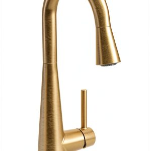 Moen Brushed Gold Modern Kitchen Faucet-0