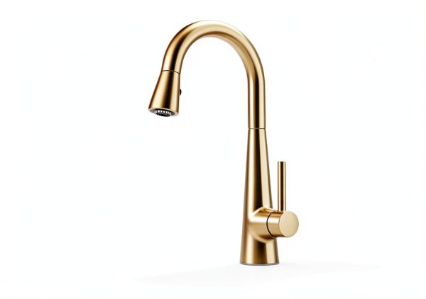 Moen Brushed Gold Modern Kitchen Faucet-11