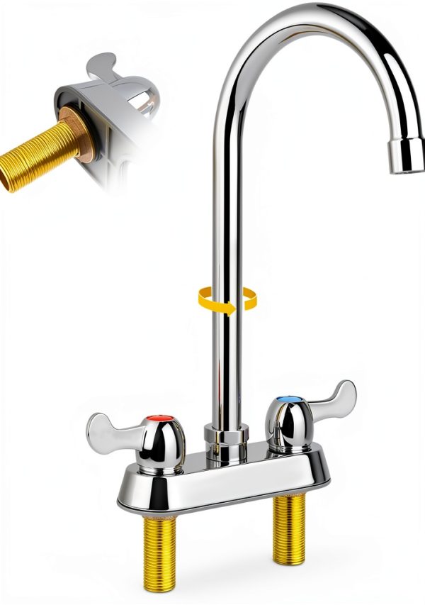 KWODE Bar Faucet Brass Polished 4inch Deck Mount-0