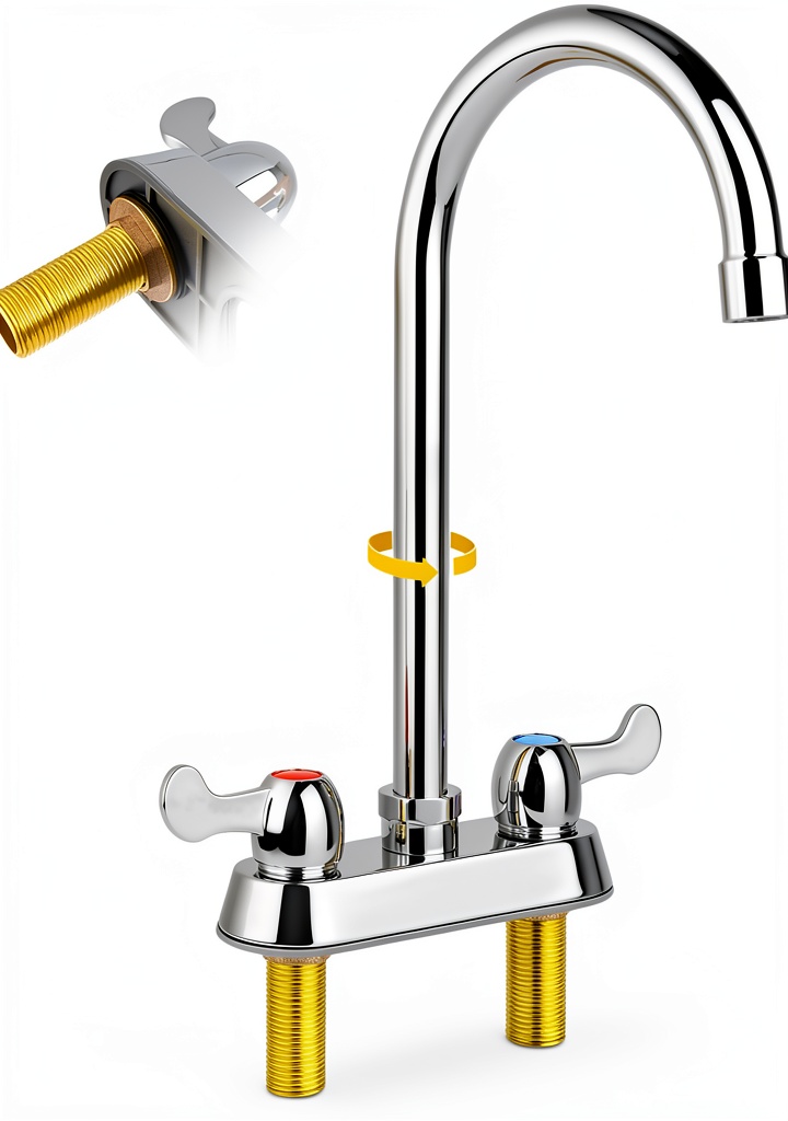KWODE bar faucet installed on a stainless steel bar sink