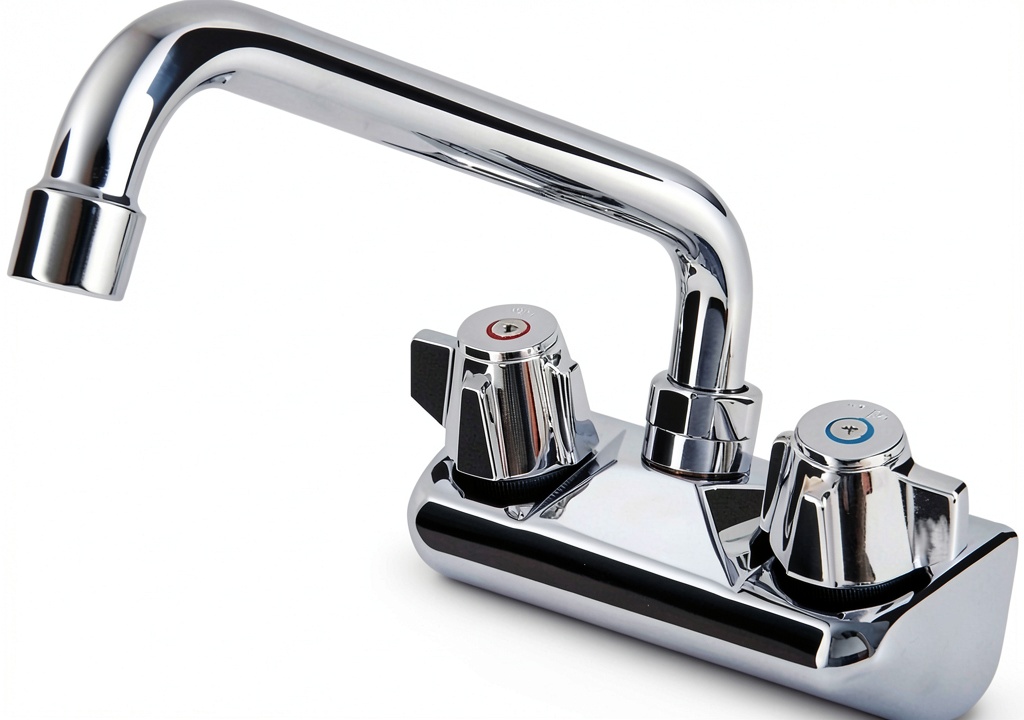 Royal Britania wall mount bar sink faucet installed in a modern kitchen island