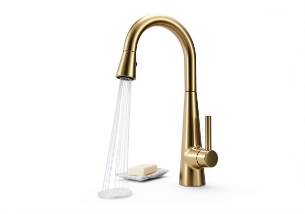 Moen Brushed Gold Modern Kitchen Faucet-10
