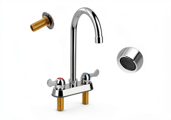 KWODE Bar Faucet Brass Polished 4inch Deck Mount-3