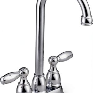 Delta Bar Faucet Chrome Brass Modern Two Handle-0