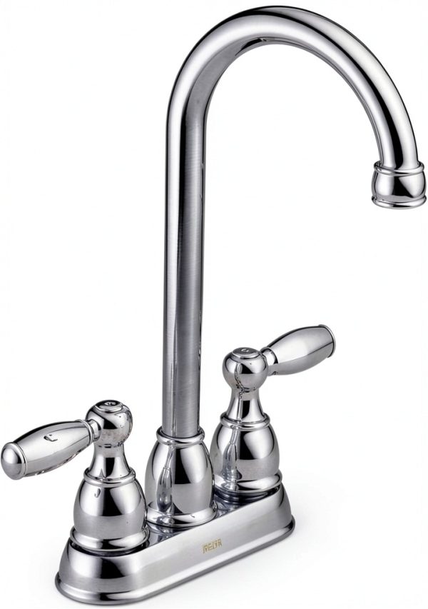 Delta Bar Faucet Chrome Brass Modern Two Handle-0
