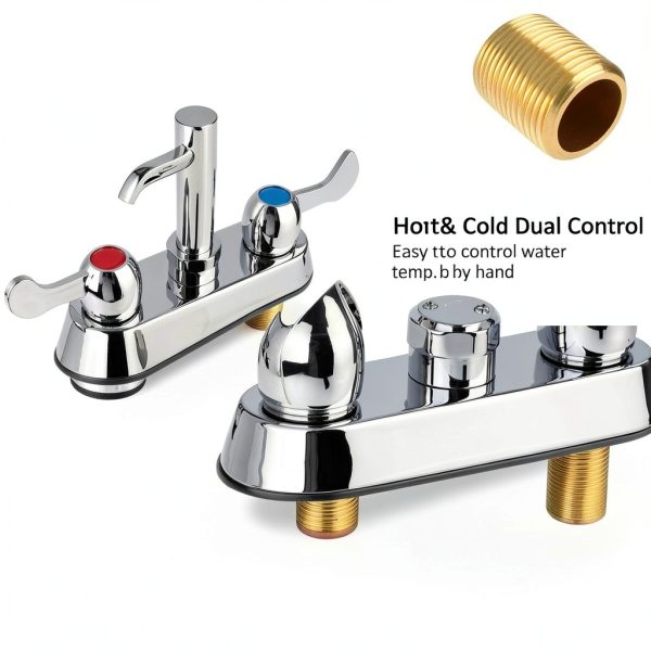 KWODE Bar Faucet Brass Polished 4inch Deck Mount-5