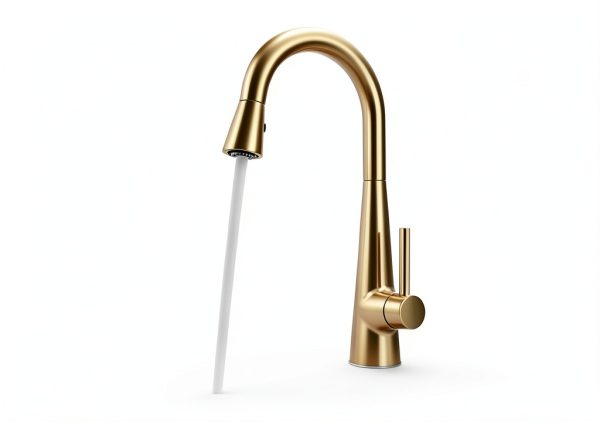 Moen Brushed Gold Modern Kitchen Faucet-1