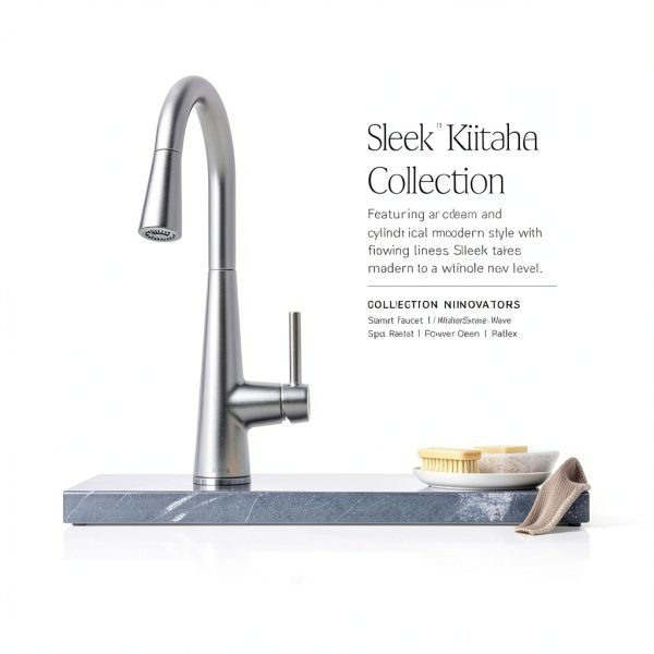 Moen Brushed Gold Modern Kitchen Faucet-2