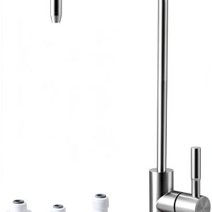 Bifordo Bar Sink Faucet QZJS Brushed Nickel Gooseneck Easy Install-0