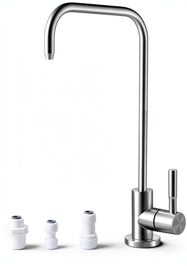 Bifordo Bar Sink Faucet QZJS Brushed Nickel Gooseneck Easy Install-0