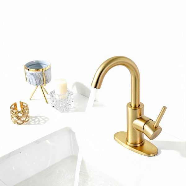Bar Faucet Jodulos Brushed Gold Low Arc Single Lever JU1100-BG-5