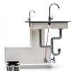 Joisinus Brushed Gold Kitchen Faucet Deck Mount with 360 Rotating-6