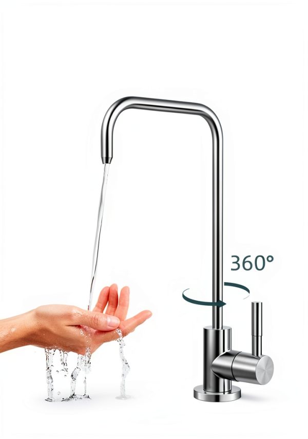 Bifordo Bar Sink Faucet QZJS Brushed Nickel Gooseneck Easy Install-4