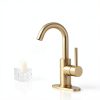 Bar Faucet Jodulos Brushed Gold Low Arc Single Lever JU1100-BG-1